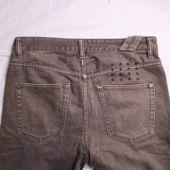 Ksubi‎ Mens Brown Denim Jeans Slim Fit Detailed Stitching Size 32 Rare - Picture 3 of 14